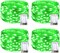 4 Pack 50 LED St Patricks Day Lights Battery Operated: 16.1ft Green Fairy Lights Indoor Outdoor Waterproof - Green Christmas Lights for Bedroom Garden Party Decorations